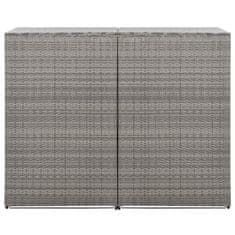 Vidaxl Dvojna lopa za smetnjake antracitna 153x78x120 cm poli ratan