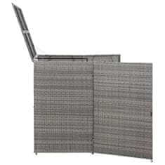 Vidaxl Dvojna lopa za smetnjake antracitna 153x78x120 cm poli ratan