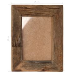 shumee Foto okvirji 2 kosa 25x30 cm trden predelan les in steklo
