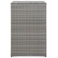 Vidaxl Enojna lopa za smetnjak antracitna 76x78x120 cm poli ratan