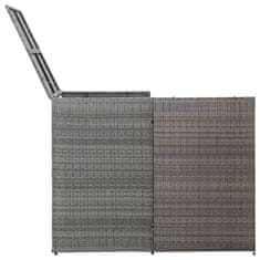 Vidaxl Enojna lopa za smetnjak antracitna 76x78x120 cm poli ratan