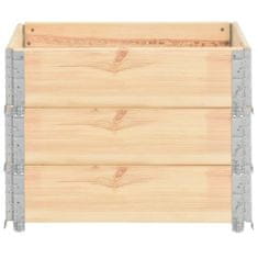 Vidaxl Paletni okvirji 3 kosi 60x80 cm trdna borovina