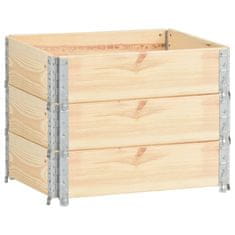 Vidaxl Paletni okvirji 3 kosi 60x80 cm trdna borovina