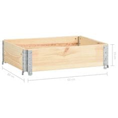 Vidaxl Paletni okvir 60x80 cm trdna borovina