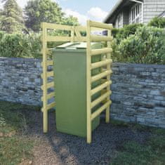 Vidaxl Enojna lopa za smetnjak 70x80x150 cm impregnirana borovina