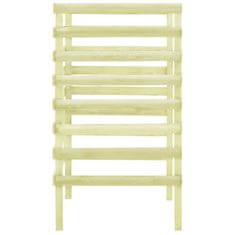 Vidaxl Enojna lopa za smetnjak 70x80x150 cm impregnirana borovina