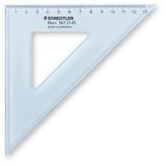 Staedtler trikotnik, 21 cm, 45/45 stopinj, prozorno moder