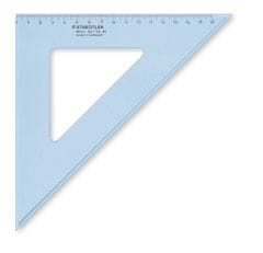 Staedtler trikotnik, 26 cm, 45/45 stopinj, prozorno moder