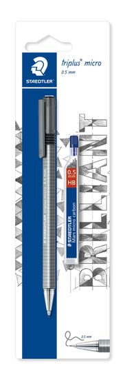 Staedtler Triplus 05 tehnični svinčnik + mine, siv