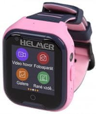 Helmer LK 709 4G růžové - dětské hodinky s GPS lokátorem, videohovorem, vodotěsné