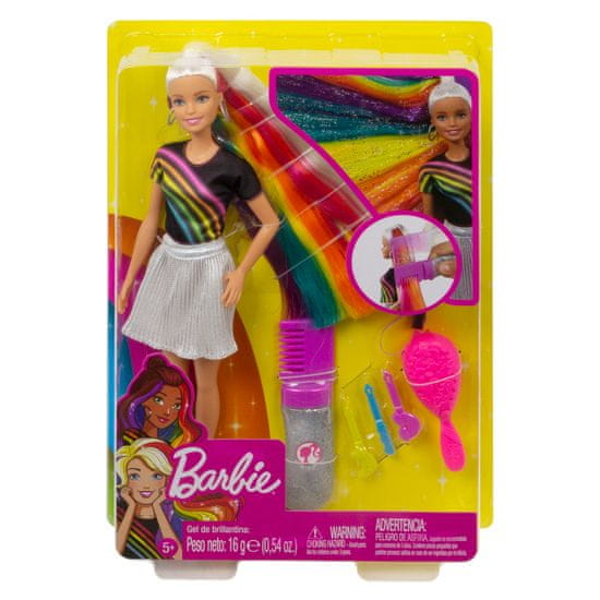 Mattel Barbie punčka z mavričnimi lasmi