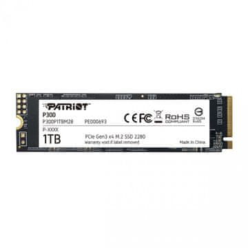 Patriot P300 SSD disk, 1 TB M.2 PCIe Gen 3 x4 NVMe