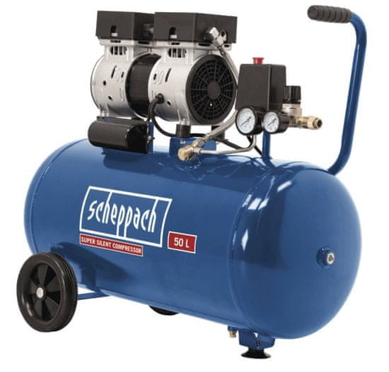 Scheppach HC 50 Si kompresor brez olja, 8 barov/50 l