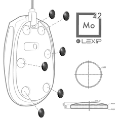 Lexip MO42 set nogic za miško, keramične