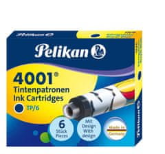 Pelikan črnilni vložki 4001 TP/6, 6/1, modri, potiskani - odprta embalaža