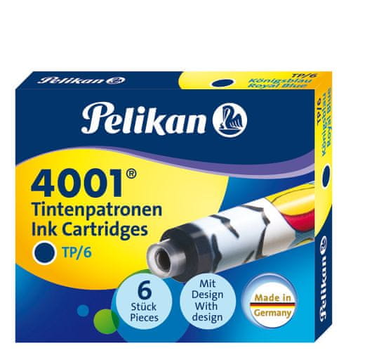 Pelikan črnilni vložki 4001 TP/6, 6/1, modri, potiskani - odprta embalaža