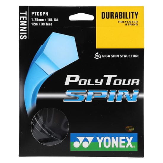 Yonex Poly Tour Spin 120 Set strune, črna
