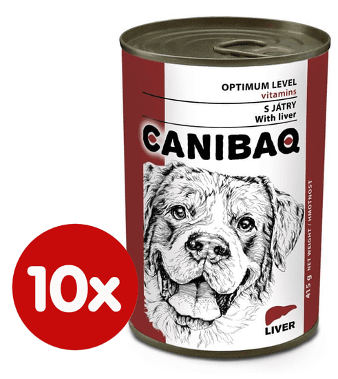 Dibaq hrana za pse CANIBAQ Classic jetrca, 10x415 g