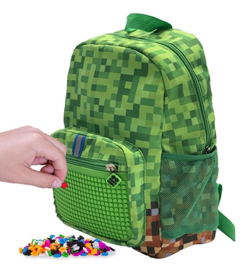 Pixie Crew ustvarjalni otroški nahrbtnik Minecraft, zeleno-rjav