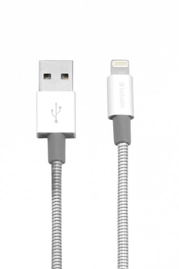 Verbatim Sync & Charge USB v Lightning kabel, 100 cm, srebrn (48859)