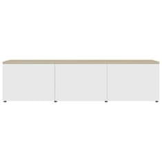 Vidaxl TV omarica bela in sonoma hrast 120x34x30 cm iverna plošča