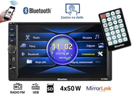 Blow Bluetec BC9000 avtoradio, 2DIN, 17,78 cm (7) barvni zaslon na dotik, BT/USB/SD/AUX
