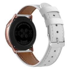 BStrap Leather Italy pašček za Samsung Galaxy Watch Active 2 40/44mm, white