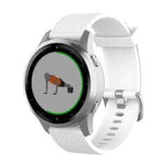 BStrap Silicone Land pašček za Garmin Vivoactive 3, white