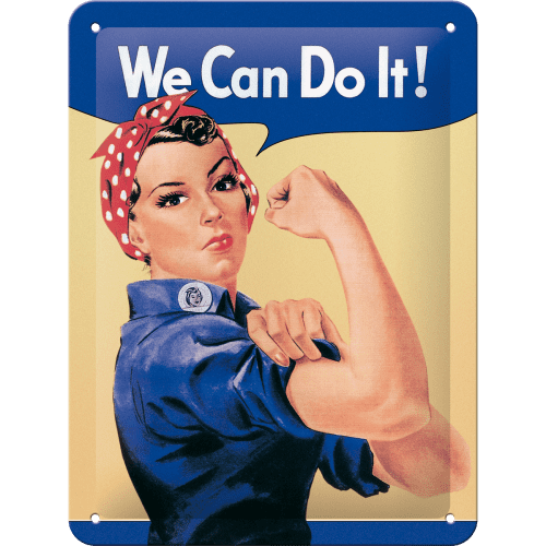 Postershop kovinski znak We Can Do It!, 20x15 cm