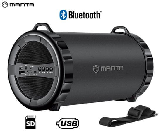 Manta prenosni Bluetooth zvočnik PIPE SPK204FM - Odprta embalaža