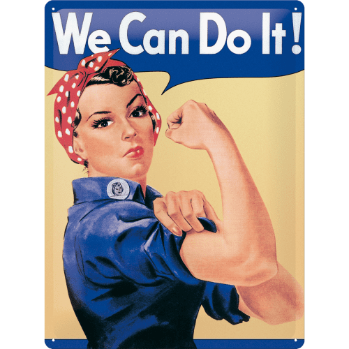 Postershop kovinski znak We Can Do It! A, 40 x 30 cm