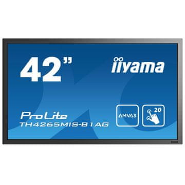 iiyama ProLite LED monitor, 106,7 cm, AMVA3, na dotik, z zvočniki (TH4265MIS-B1AG)
