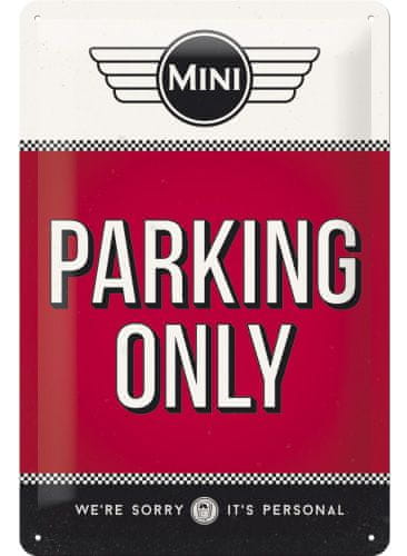 Postershop kovinski znak – Mini Cooper Parking Only