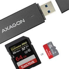 AXAGON CRE-S2 USB 3.2 čtečka SD/microSD