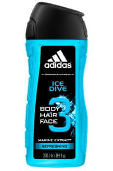  Adidas gel za prhanje Ice Dive, 3 v 1, 250 ml 