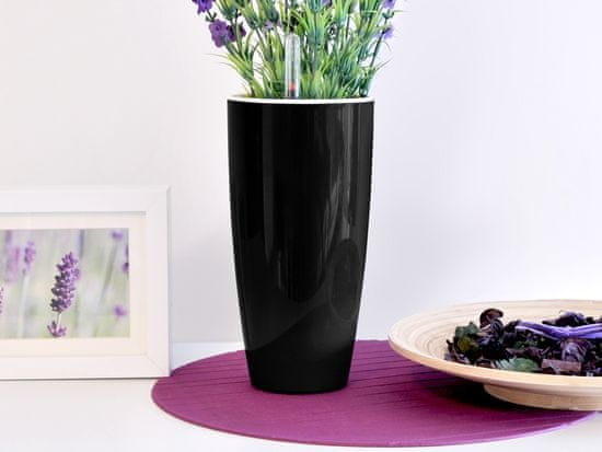 Greensun Samooskrbni sadilnik LIQUIDS premer 12 cm, višina 23 cm, črn