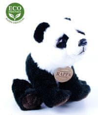 Rappa sedeča plišasta panda ECO-FRIENDLY belo-rjava, 22 cm