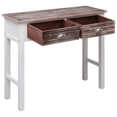 Vidaxl Konzolna mizica rjava 90x30x77 cm les