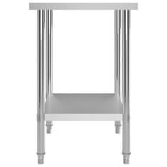 Vidaxl Kuhinjska delovna miza 80x60x85 cm nerjaveče jeklo