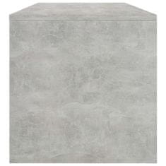 Greatstore Klubska mizica betonsko siva 100x40x40 cm iverna plošča