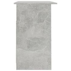 Vidaxl Pisalna miza s predali betonsko siva 110x50x76 cm iverna plošča
