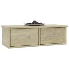 Vidaxl Stenska polica s predali sonoma hrast 60x26x18,5 cm iverna pl.