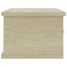 Vidaxl Stenska polica s predali sonoma hrast 60x26x18,5 cm iverna pl.