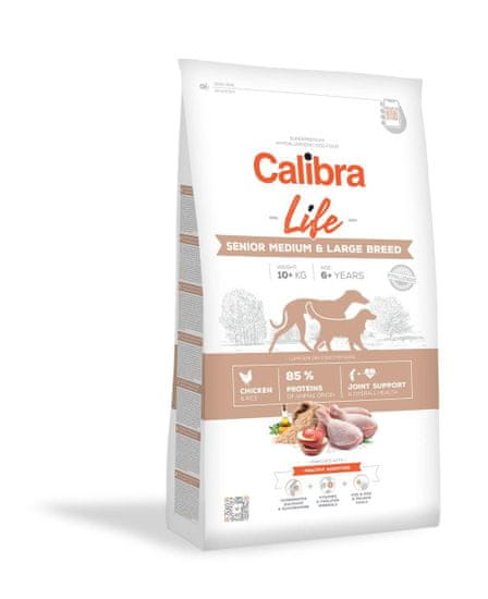 Calibra Life suha hrana za starejše pse velikih in malih pasem, s piščancem, 12 kg