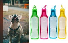 Plastenka 2 v 1, prenosna, za pse, 450 ml, zelena