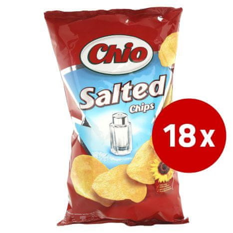 CHIO čips, soljen, 18 x 150 g