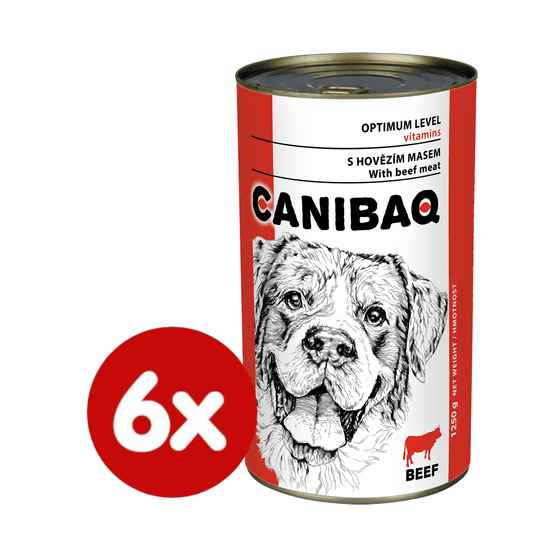Dibaq hrana za pse CANIBAQ Classic govedina, 6x1250 g