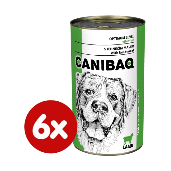 Dibaq hrana za pse CANIBAQ Classic jagnjetina, 6x1250 g