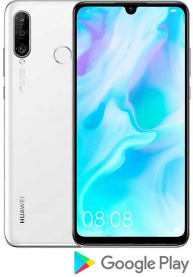 Huawei Pametni telefon P30 lite, 4 GB/128 GB, Pearl White, bel