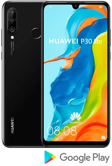 Huawei Pametni telefon P30 lite, 4 GB/128 GB, Midnight Black, črn